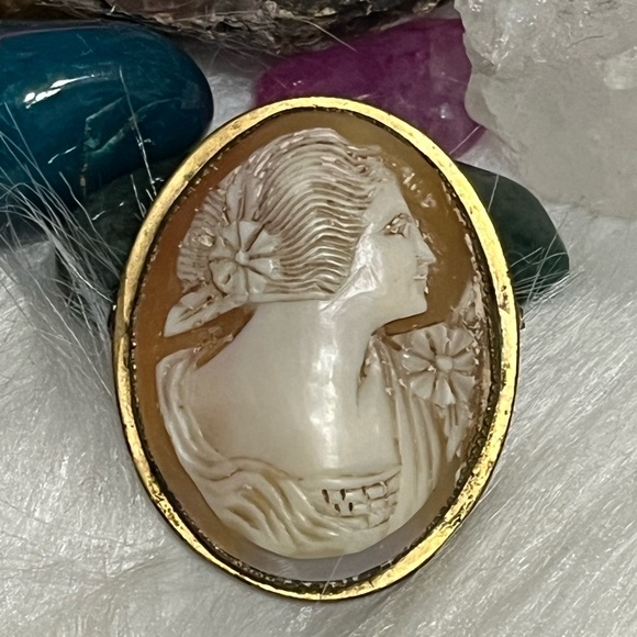 Vintage Jewelry - Old Cameo Brooch
